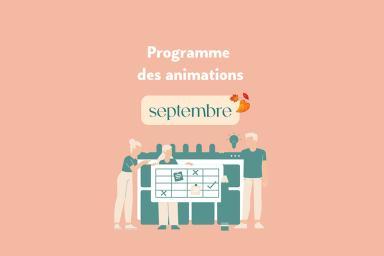 Programmation des animations septembre